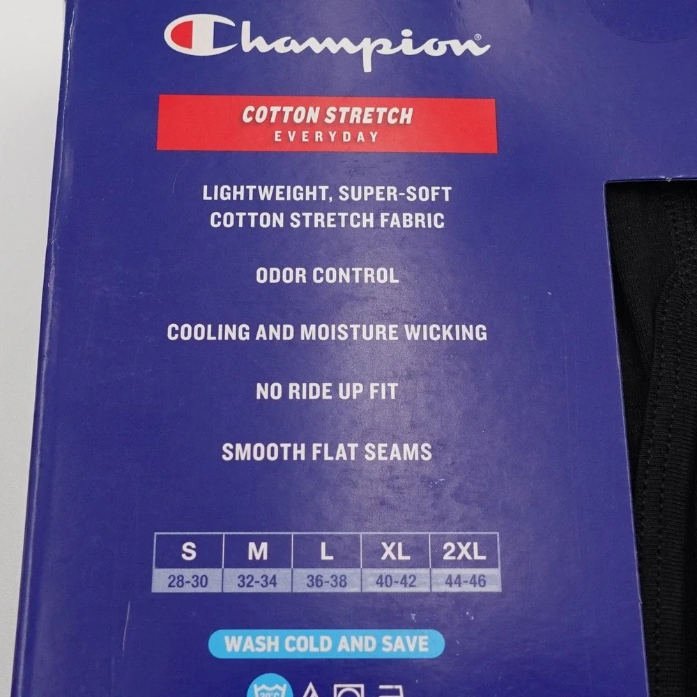 Champion Boxer Briefs Mens S Black Grey 3-Pack Cotton Stretch Everyday CANBBG